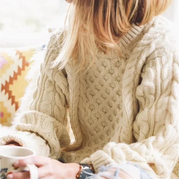 Organic cotton Hope and Henry fisherman sweater - Picture 1 of 4